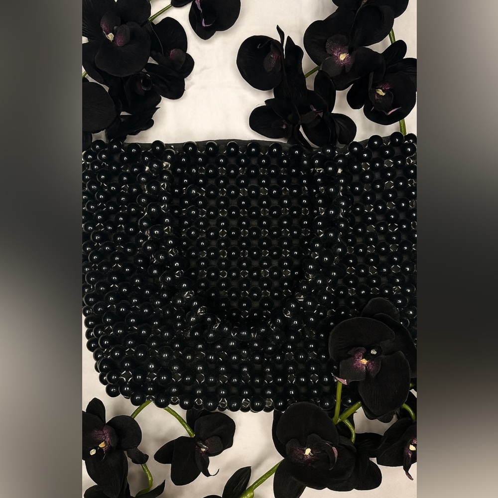 Zara Black Beaded Handbag